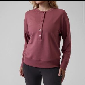 Athleta Balance Henley Sweatshrt